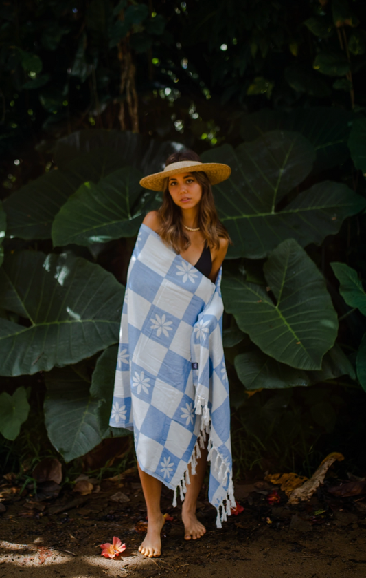 Tiare Checkers Luxurious Beach Blanket