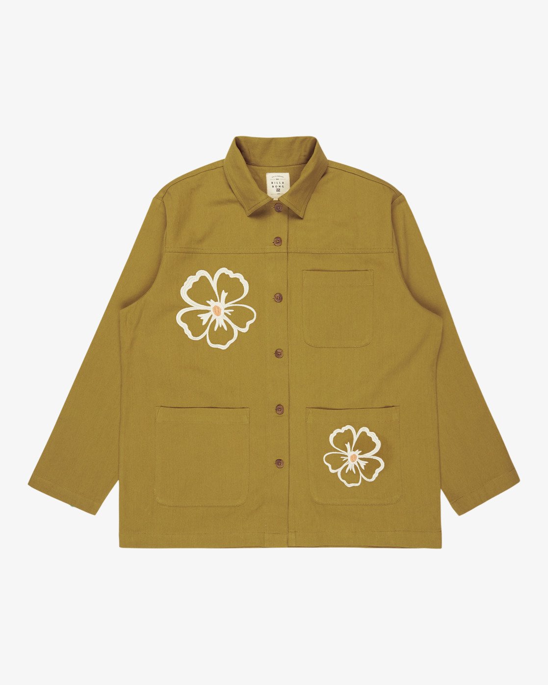 Floral Fields Shacket - Moss