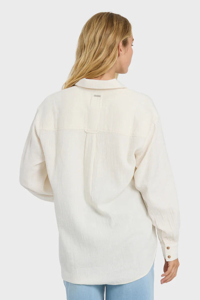 Wanderer Woven Top - Salt Crystal