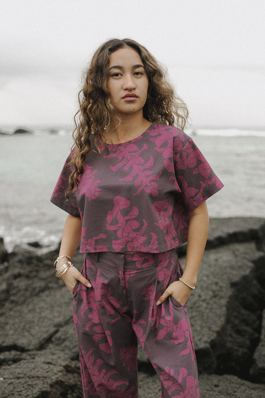 Cabana Crop Top - Liko Bordeaux