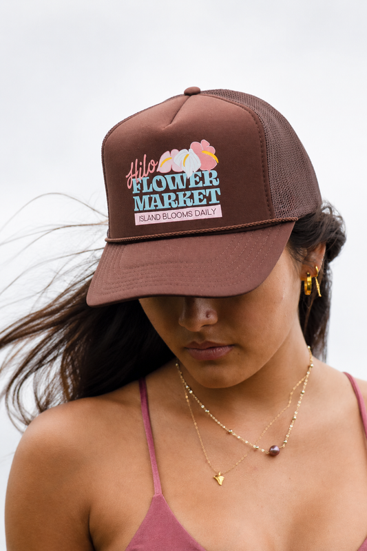 Coconut Ave Trucker Hat-Hilo Flower Market