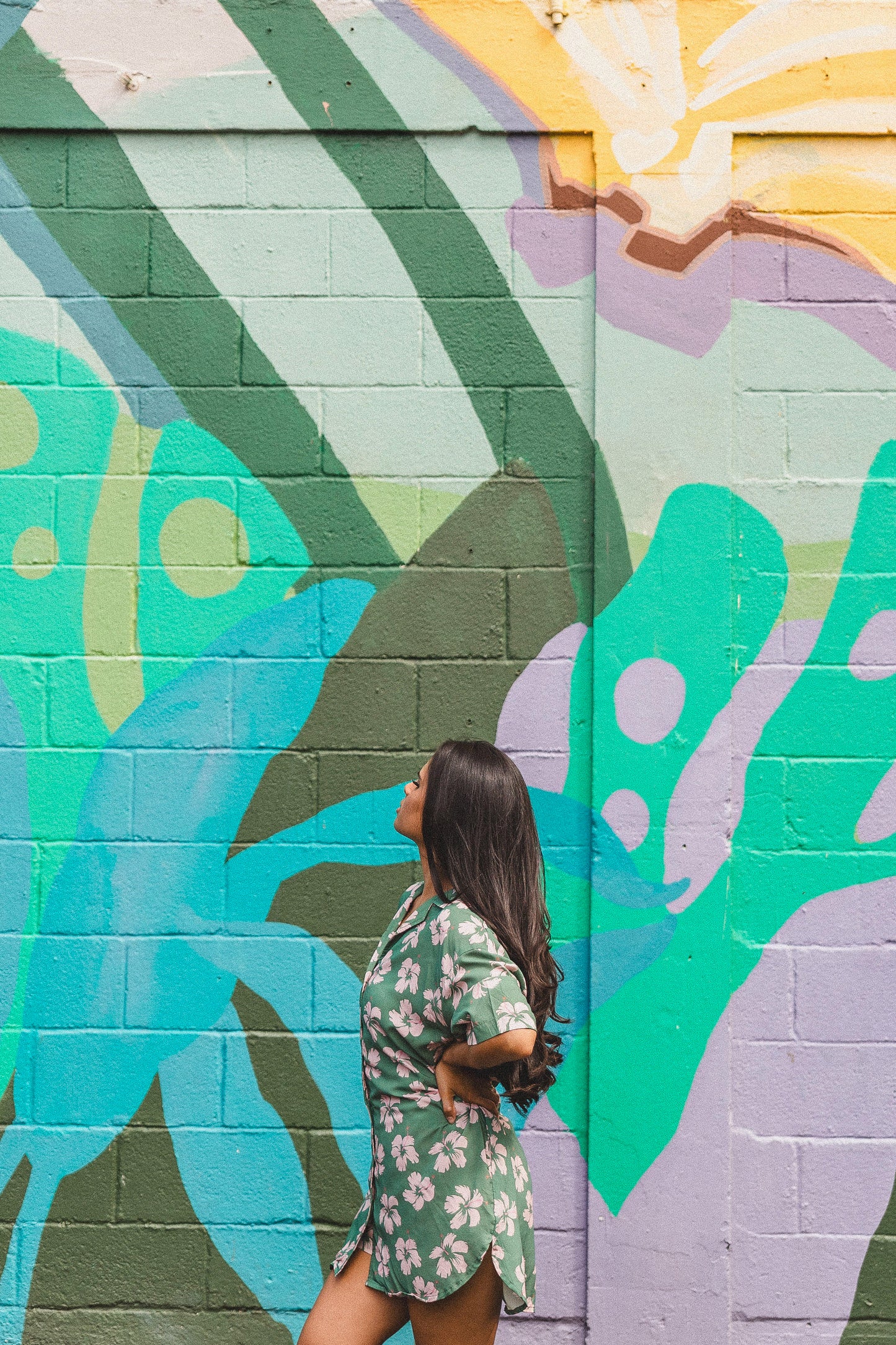 Aloha Shirt Dress - Island Bloom Jungle