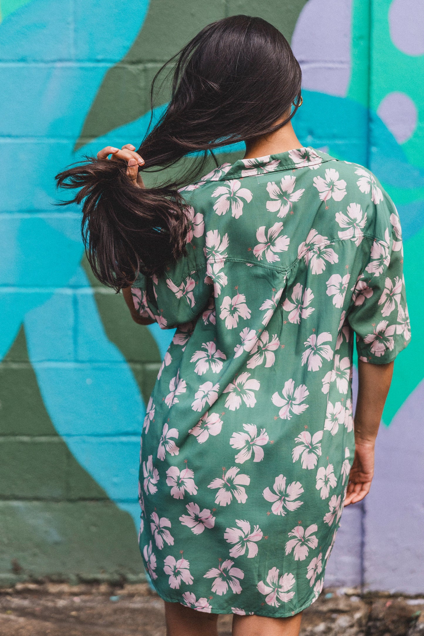 Aloha Shirt Dress - Island Bloom Jungle