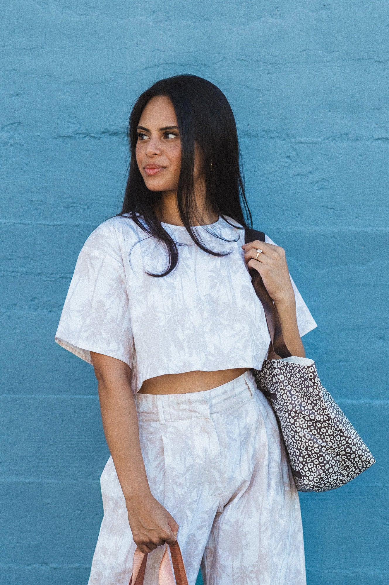 Cabana Crop Top - Coastal Palm