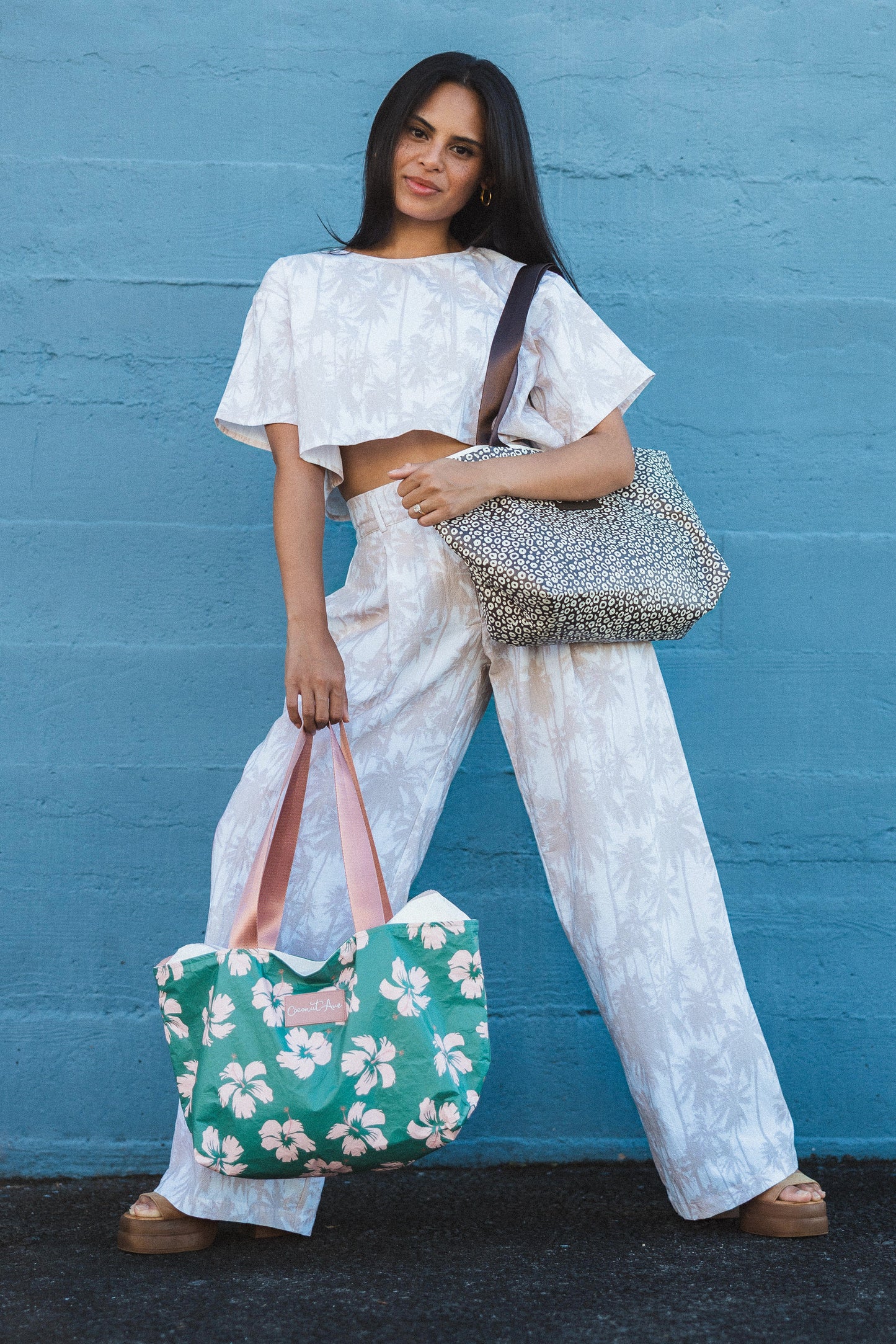 Cabana Crop Top - Coastal Palm