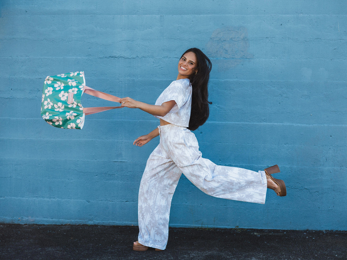 Cabana Crop Top - Coastal Palm