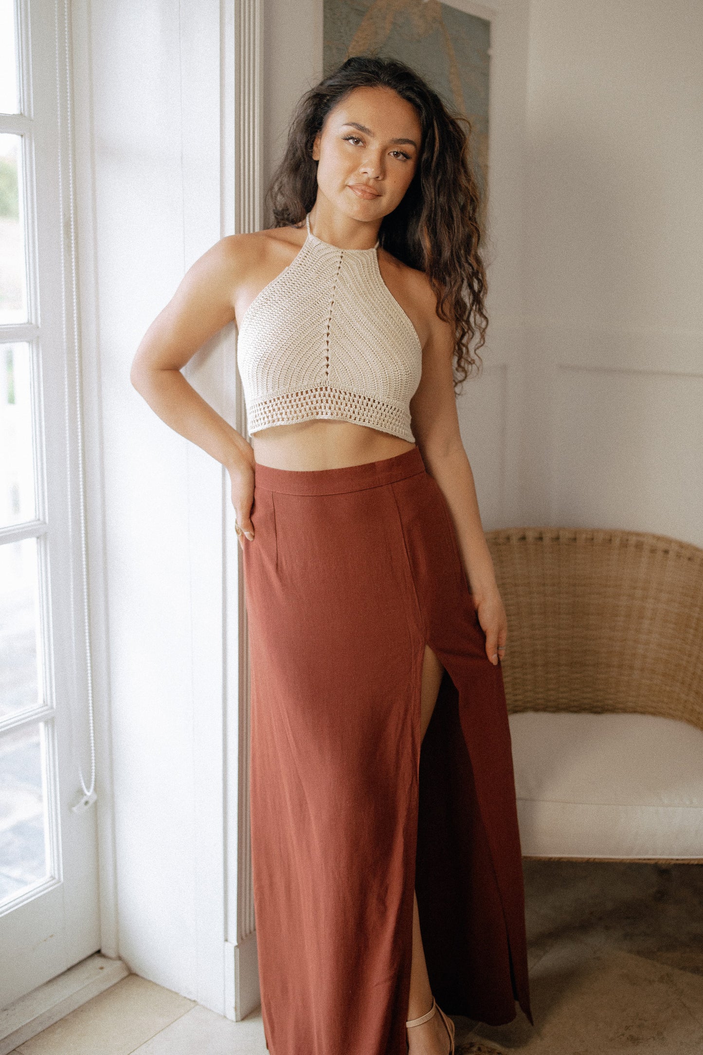 Minx Maxi Skirt -Chocolate