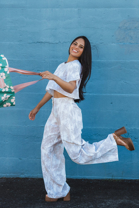 Paloma Pant - Coastal Palm