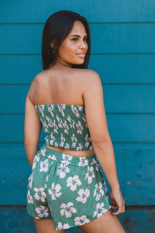 Smocked Tube Top - Island Bloom Jungle