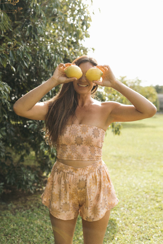 Smocked Tube Top - Liliko'i Blooms