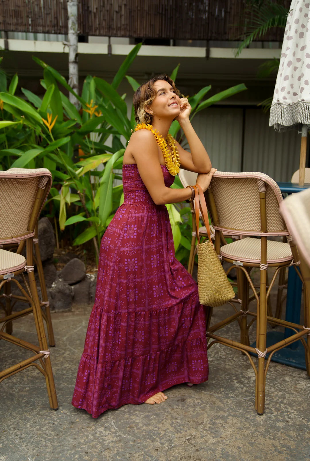 Maile Dress - Mango Sunset