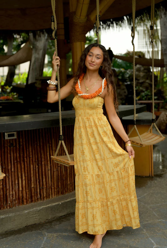 Maile Dress - Pua Kenikeni Glow