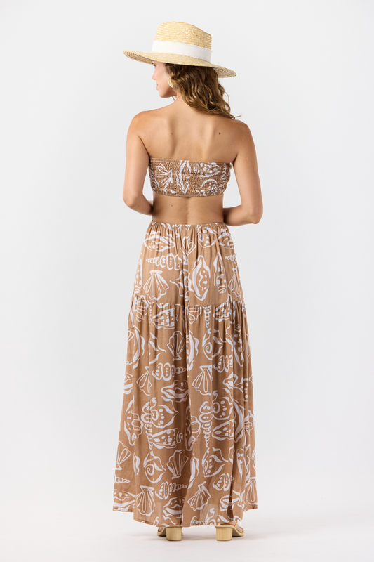 Flutter Maxi Dress - Seashells Sand