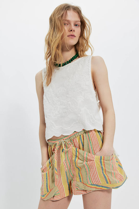 Good Fortune Stripe Short - Tea Combo