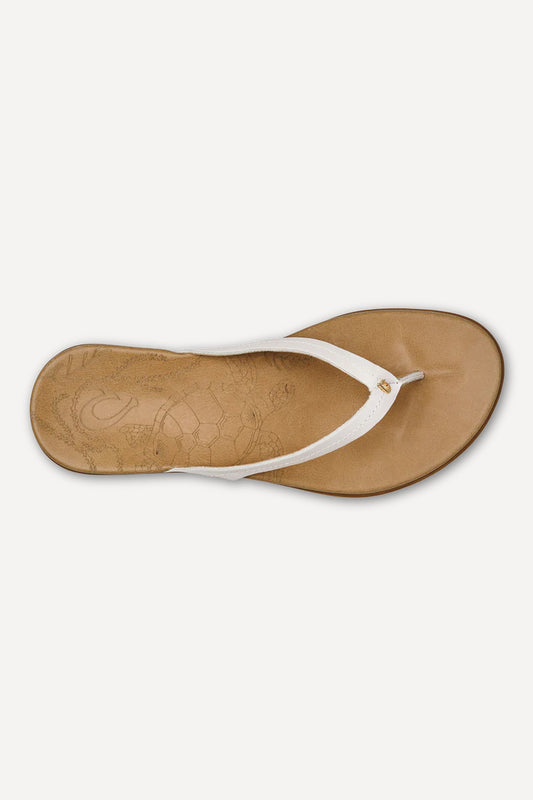 Honu Women's Sandals - Bright White Golden Sand