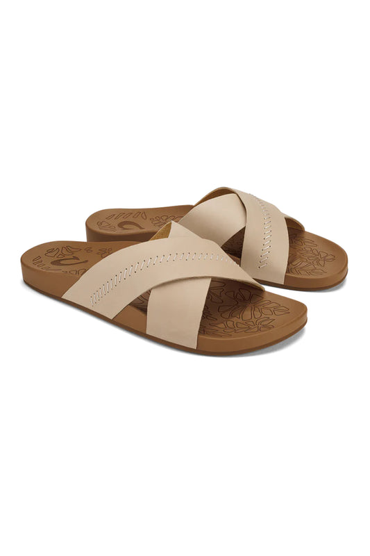 Kipe'a Olu Women’s Leather Slide Sandals