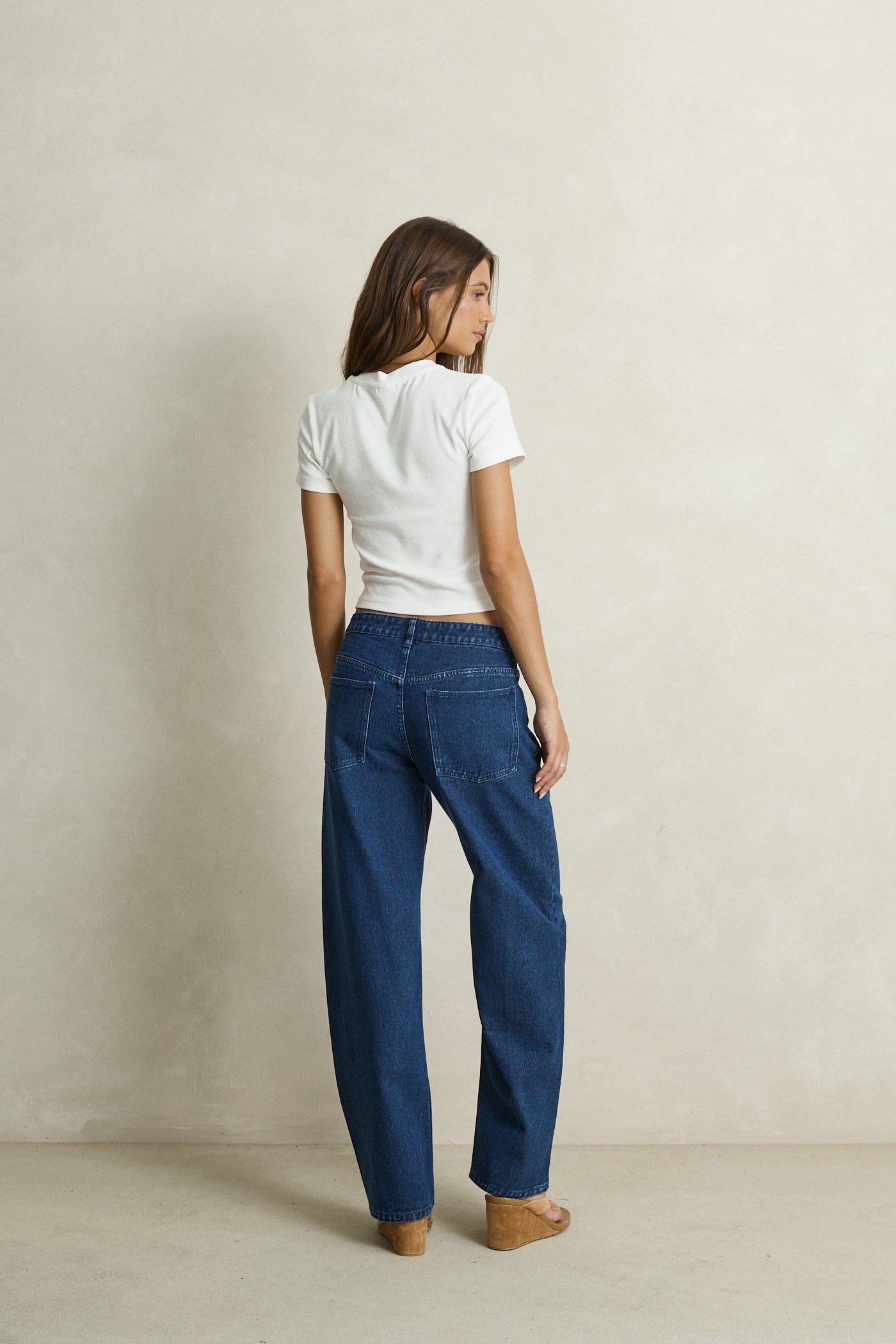 Low-Rise Barrel Denim Pant