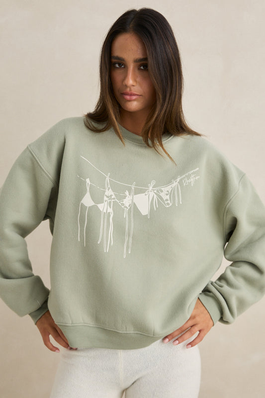 Melia Crew Neck Fleece - Palm
