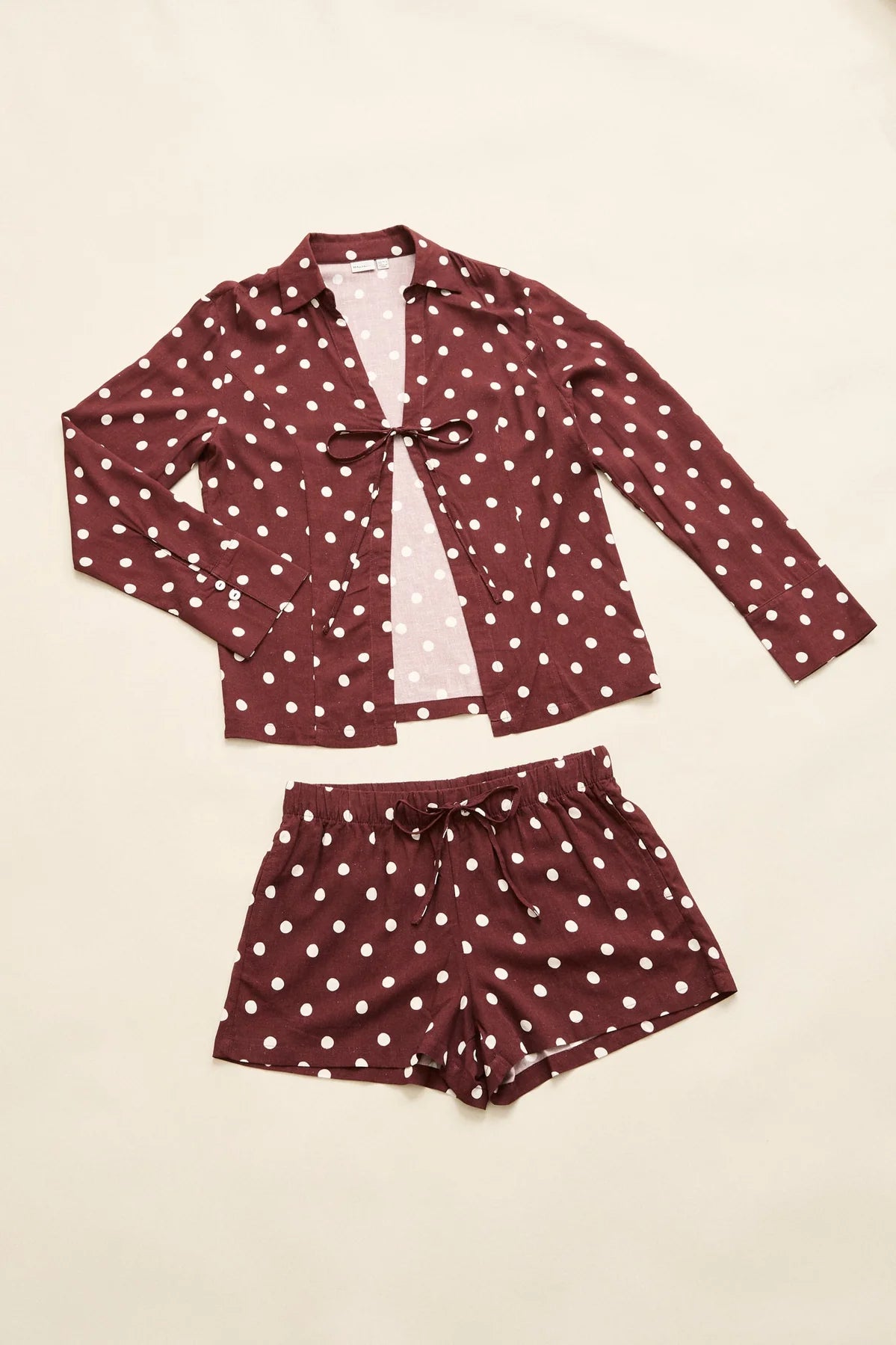 Polka Dot Beach Short - Cafe