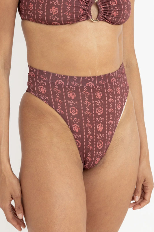 Vintage Floral High Waist Swim Pant