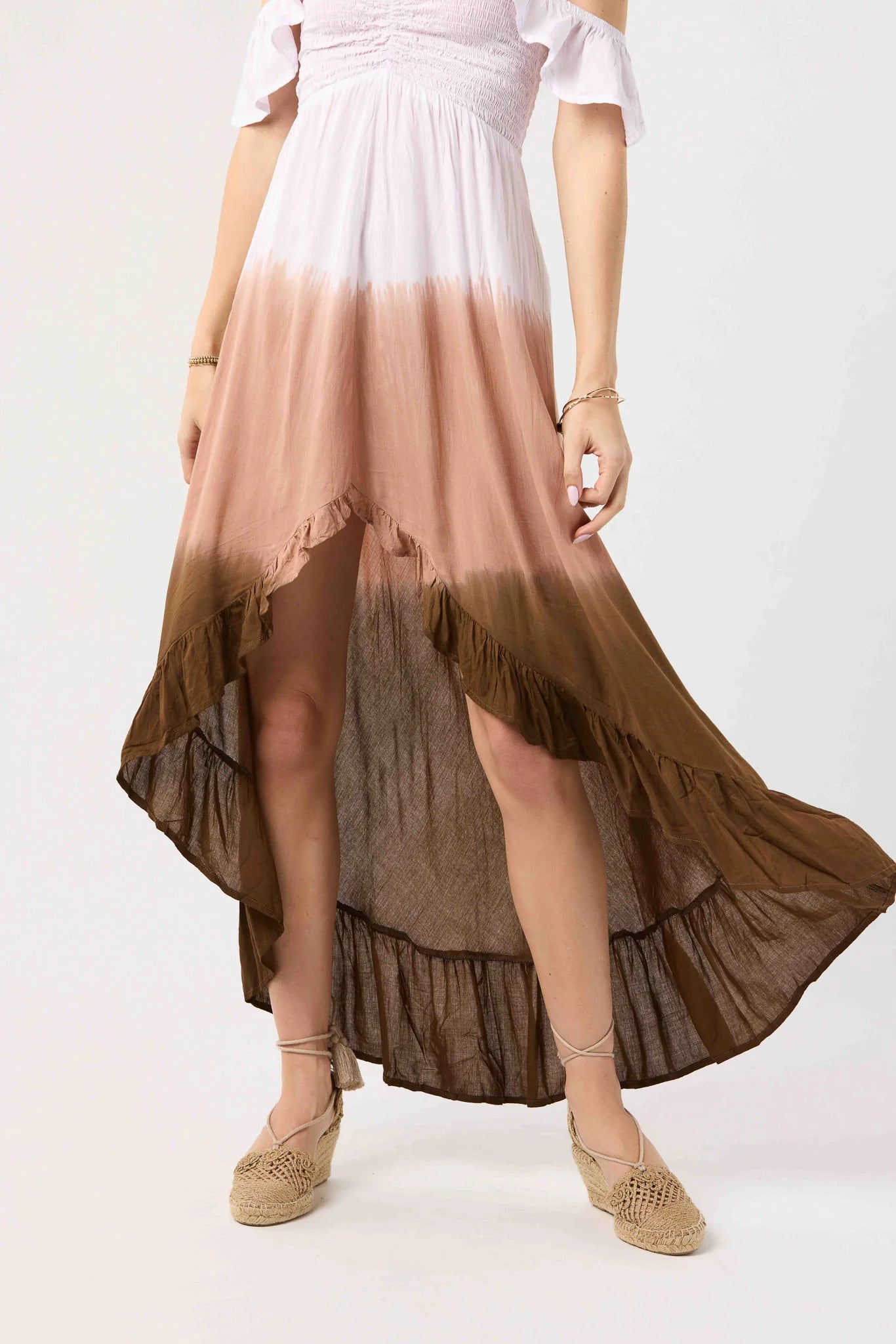 Brooklyn Maxi Dress - Taupe Ombre