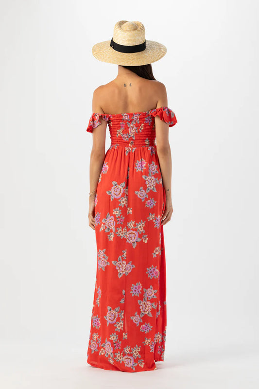 Hollie Maxi Dress- Vintage Hawaiian Red