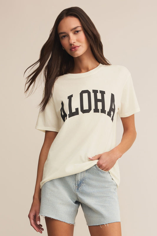 Aloha Boyfriend Tee - Sea Salt