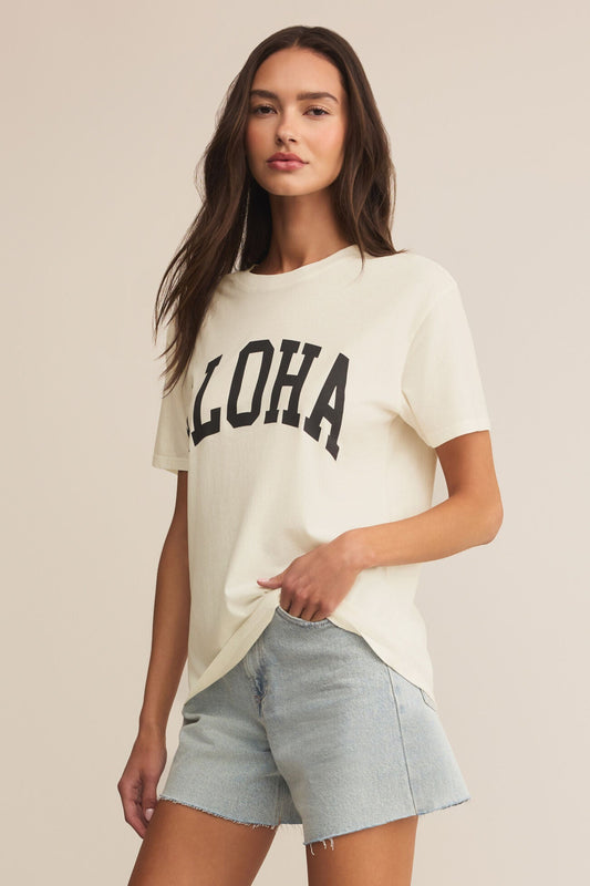 Aloha Boyfriend Tee - Sea Salt