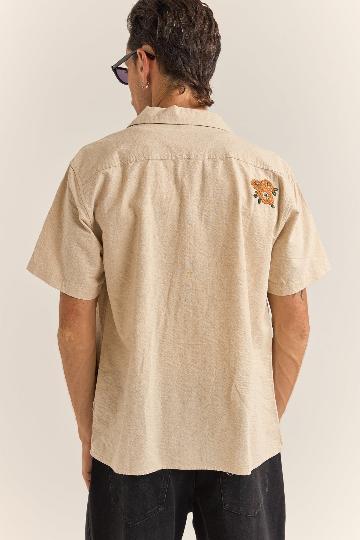 Embroidered Seersucker Shirt