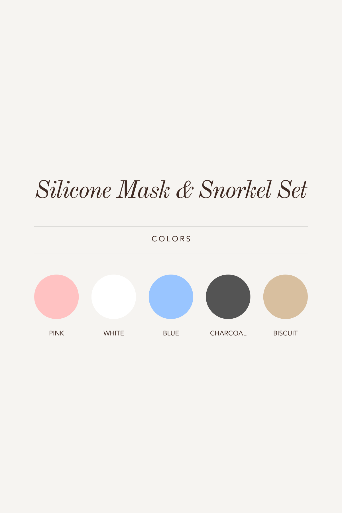 Silicone Mask & Snorkel Set