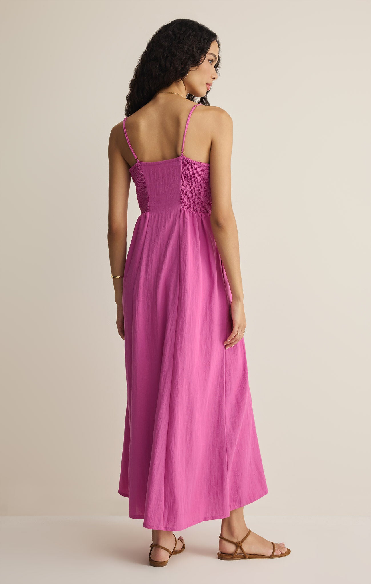 Angel Eyes Midi Dress - Berry Blush