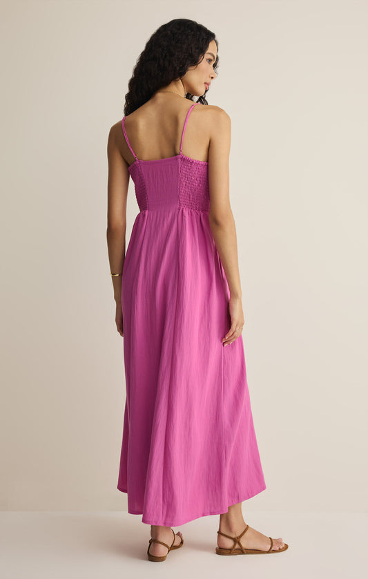 Angel Eyes Midi Dress - Berry Blush
