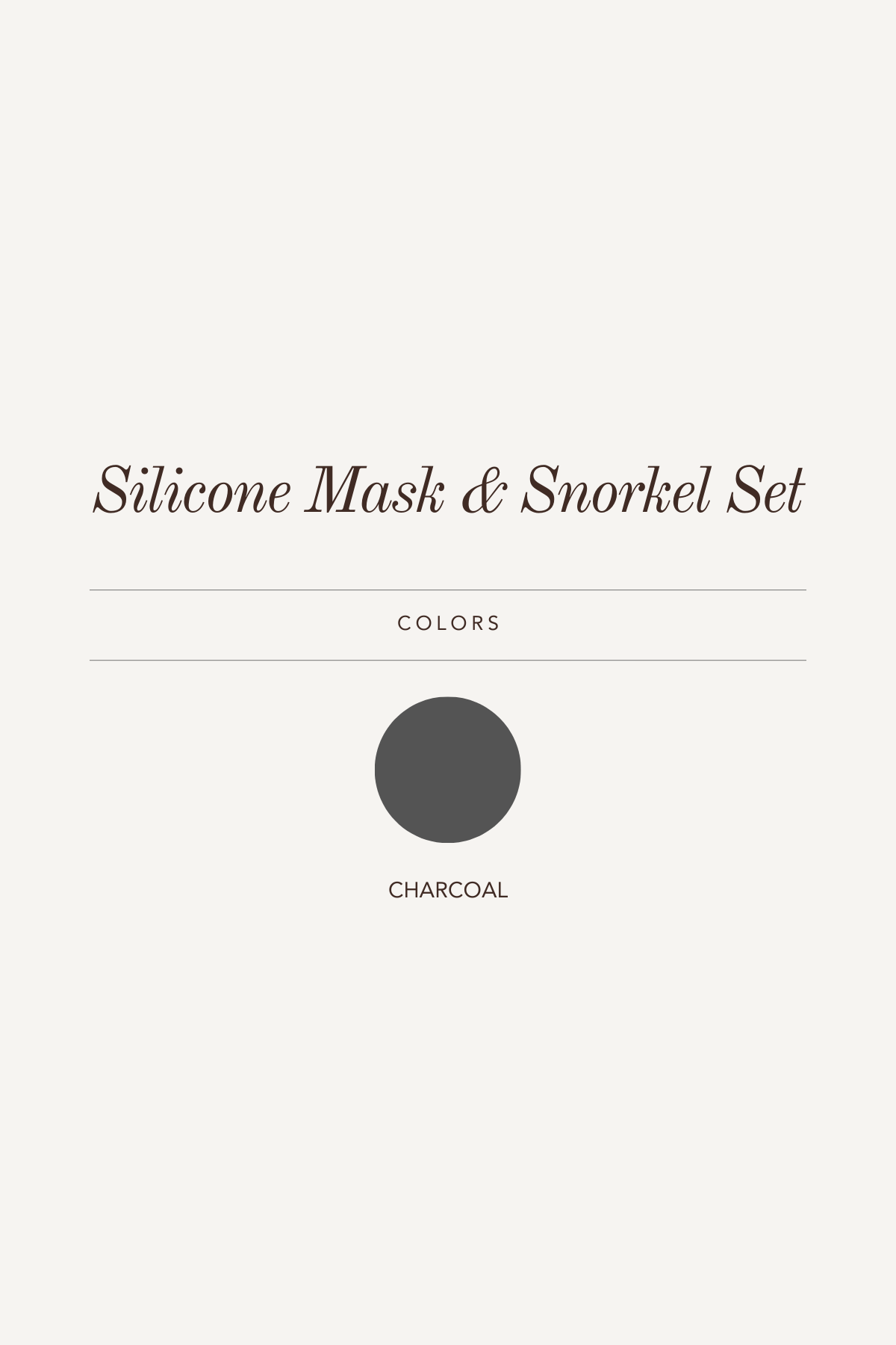 Silicone Mask & Snorkel Set