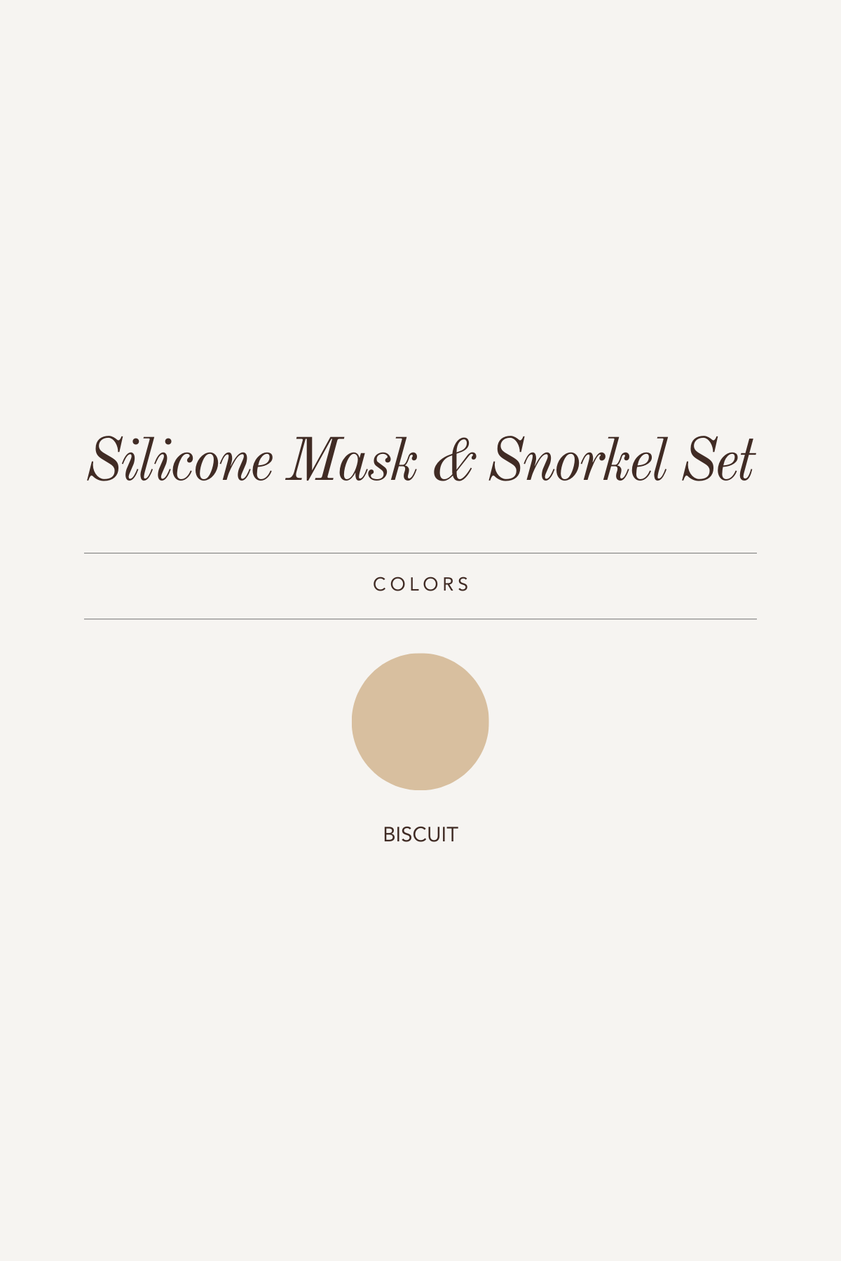 Silicone Mask & Snorkel Set