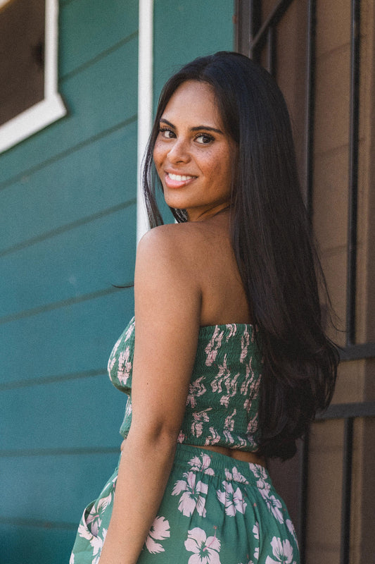 Smocked Tube Top - Island Bloom Jungle