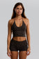 Low Rise Short - Brown Batik