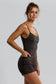 3" Active Romper - Brown Batik