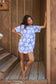 Cabana Dress - Island Bloom Blue Hawaii