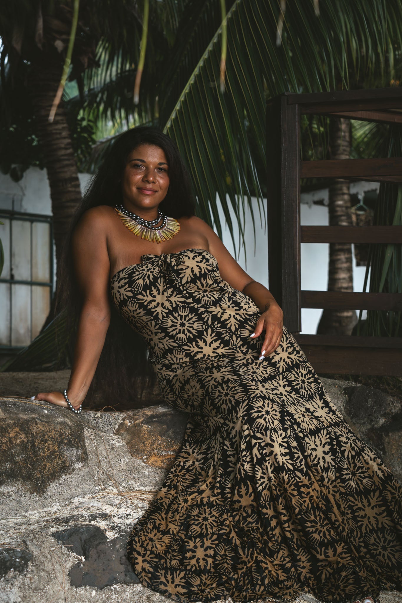 Kalindi Dress - Vintage Aloha Black Pearl