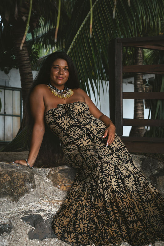 Kalindi Dress - Vintage Aloha Black Pearl