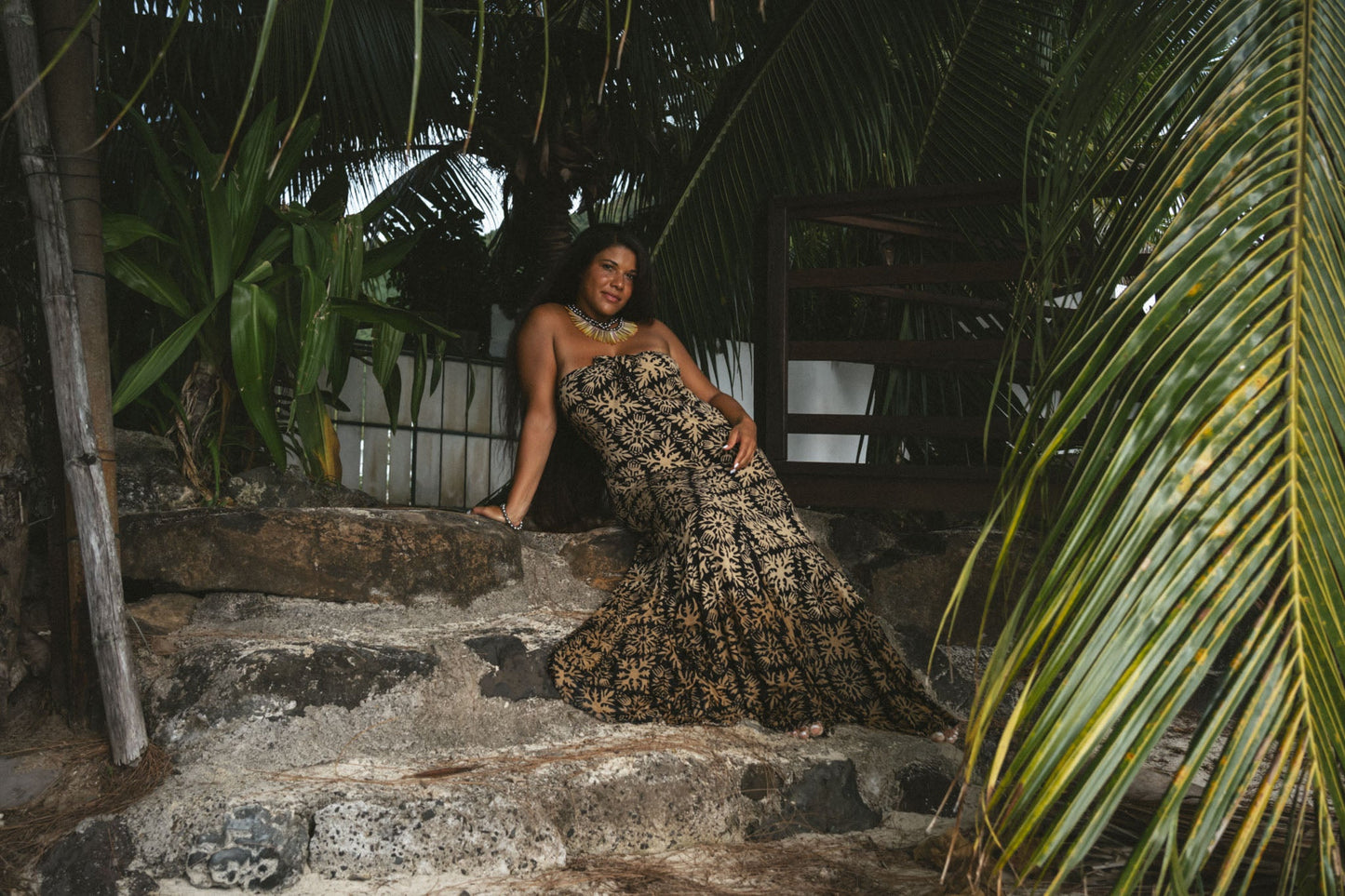 Kalindi Dress - Vintage Aloha Black Pearl