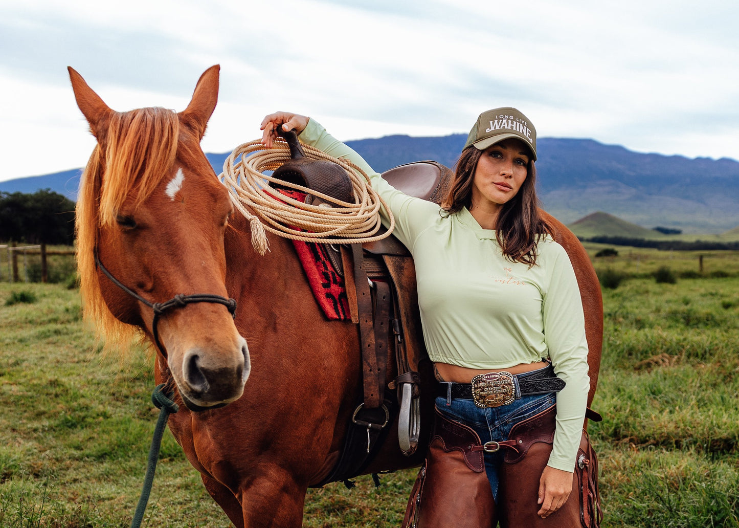 Long Live Wahine Dri-Fit Crop Top