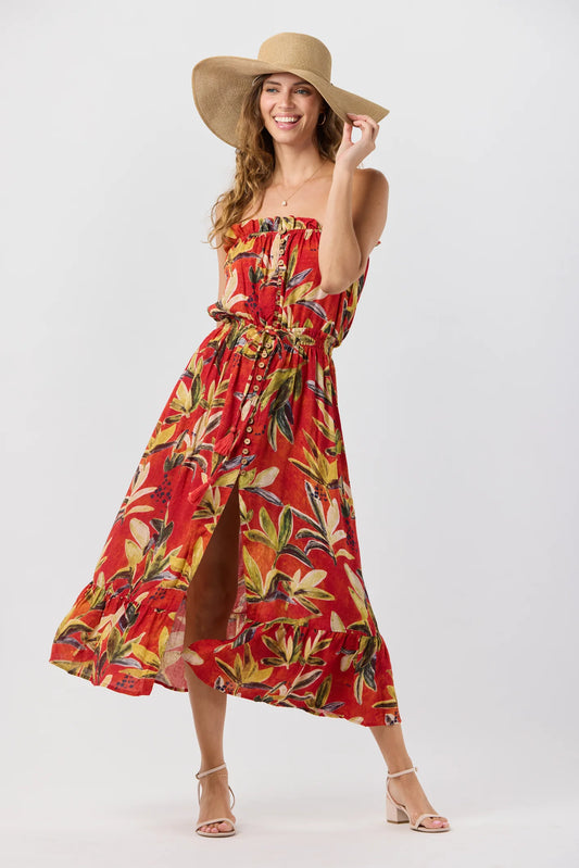 Ryden Maxi Dress Naturals - Safari Rust