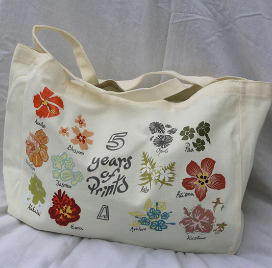 Five Year Floral Market Tote