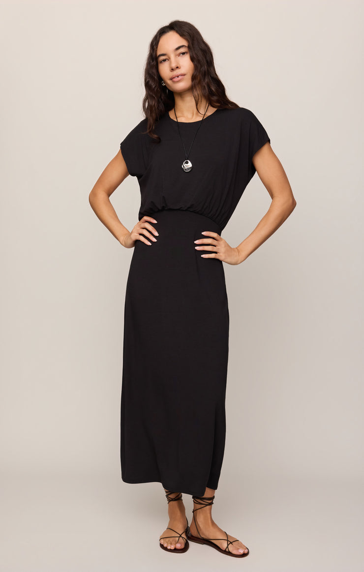 Anika Jersey Midi Dress - Black