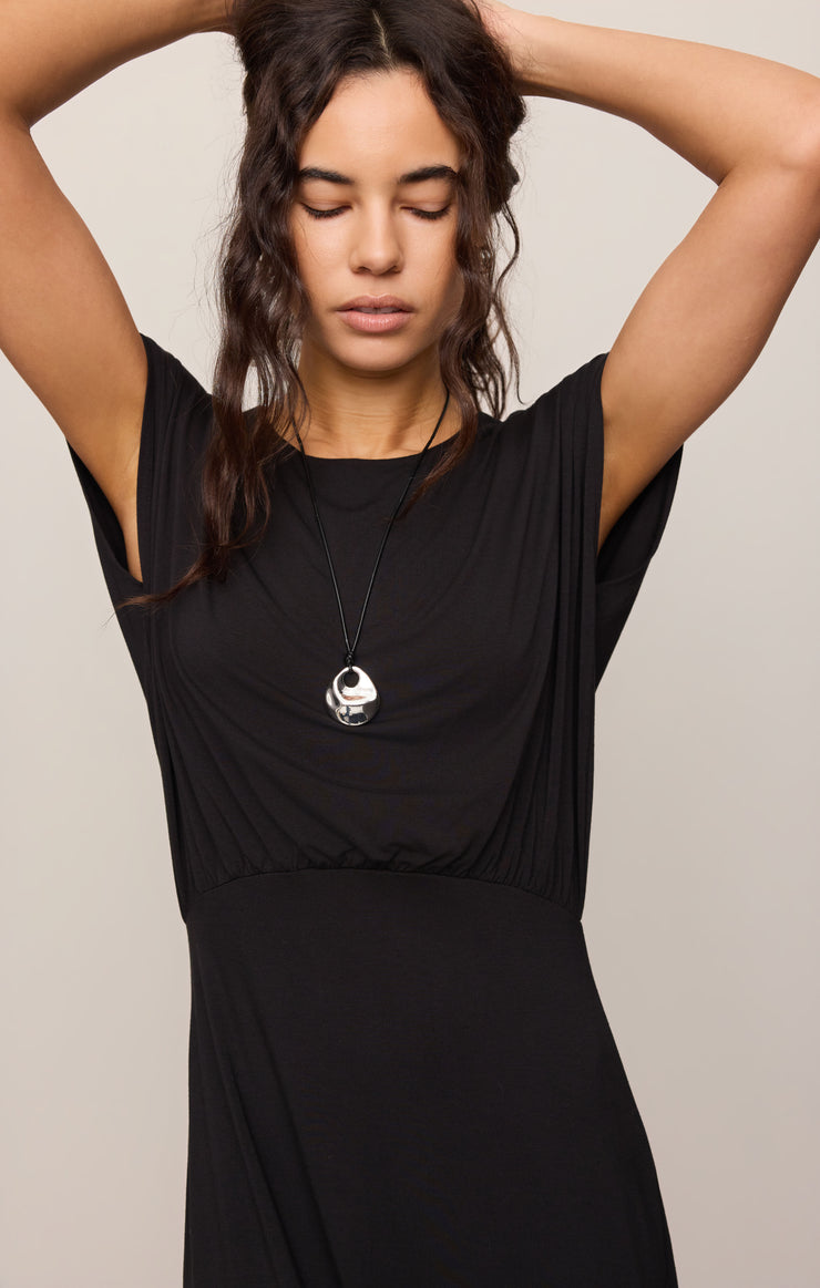 Anika Jersey Midi Dress - Black