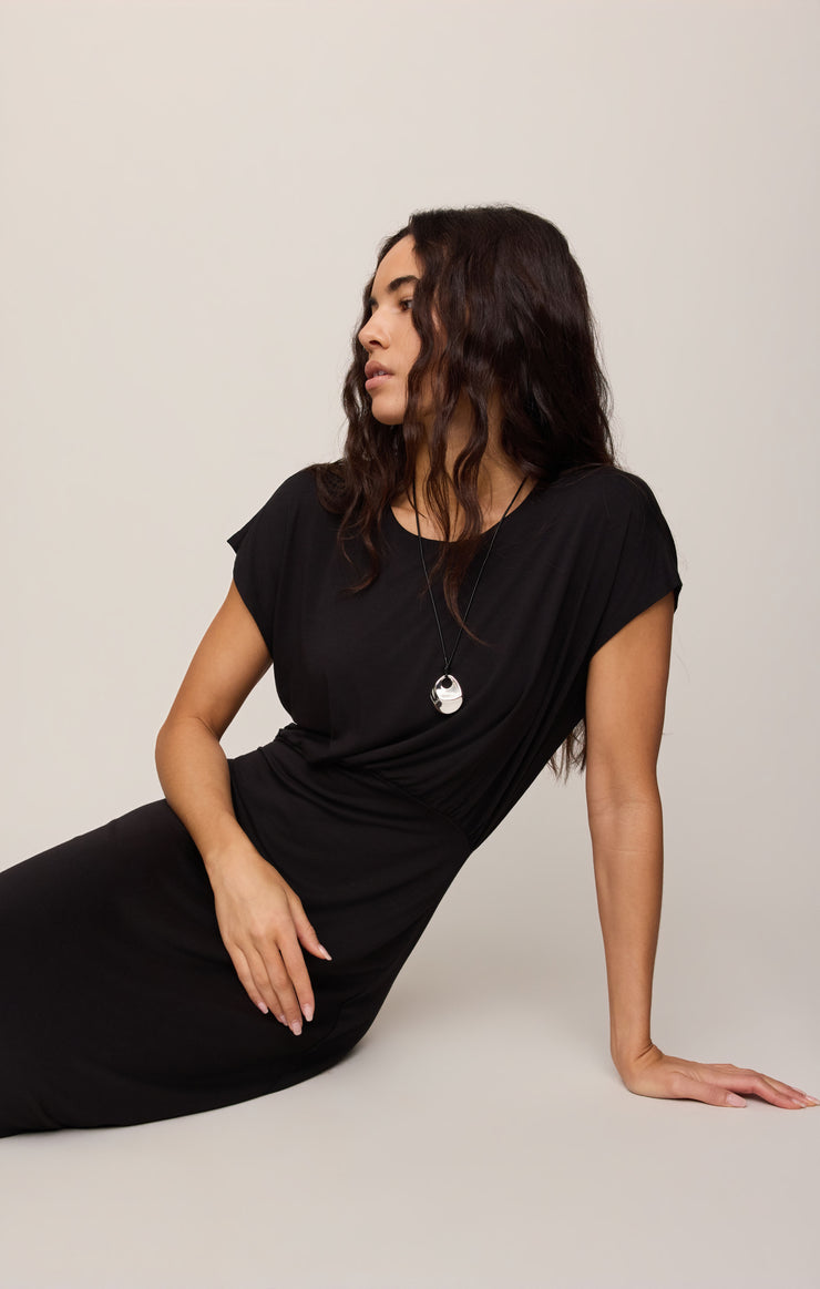 Anika Jersey Midi Dress - Black