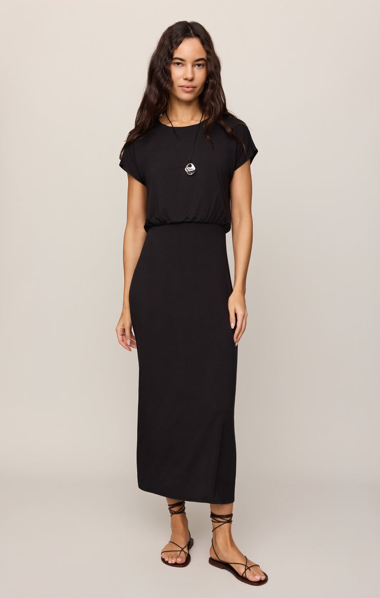 Anika Jersey Midi Dress - Black