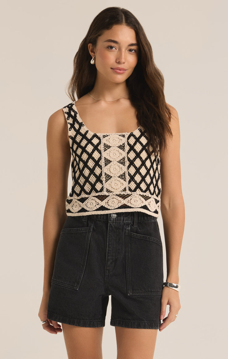 Calle Crochet Cropped Tank