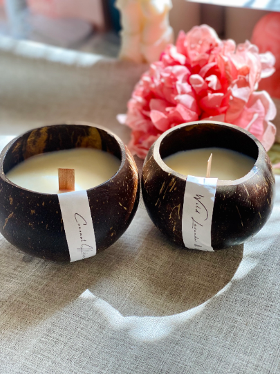Coconut Shell Candle - Hibiscus – Coconut Ave